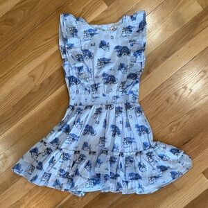 Blue Patterned Kids Dress
